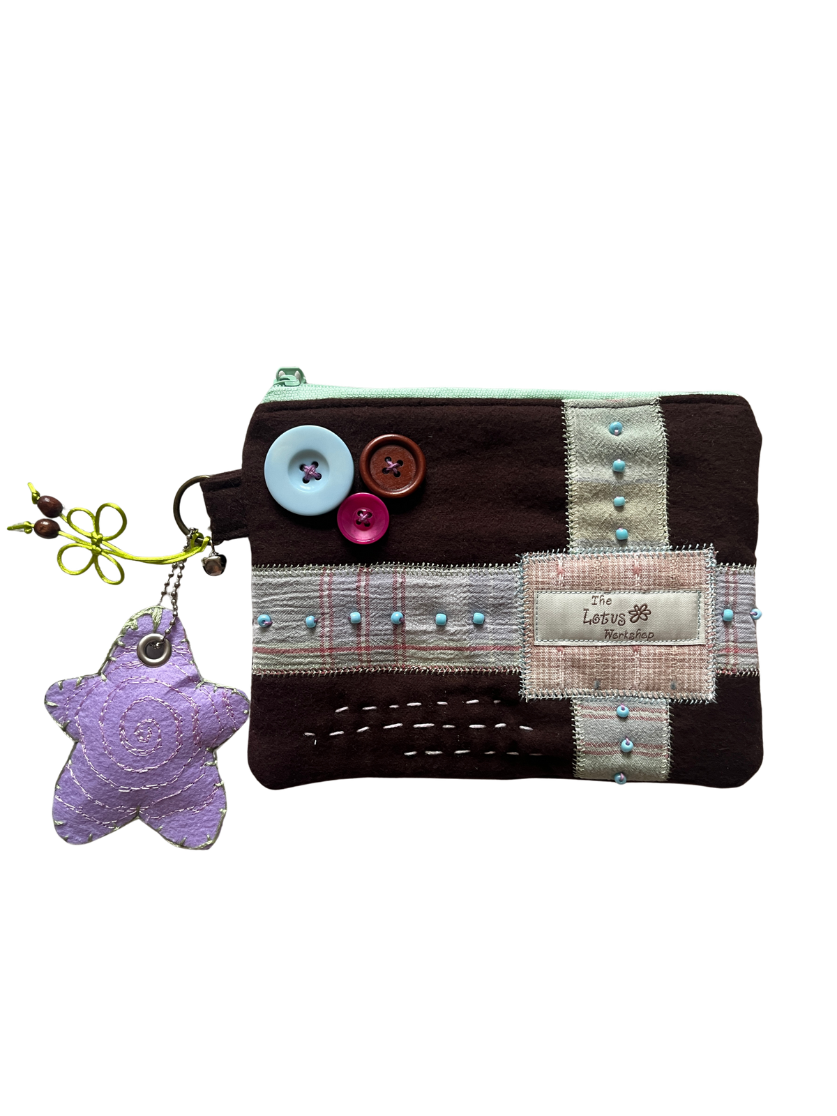 Autumnal Beaded Keychain Pouches
