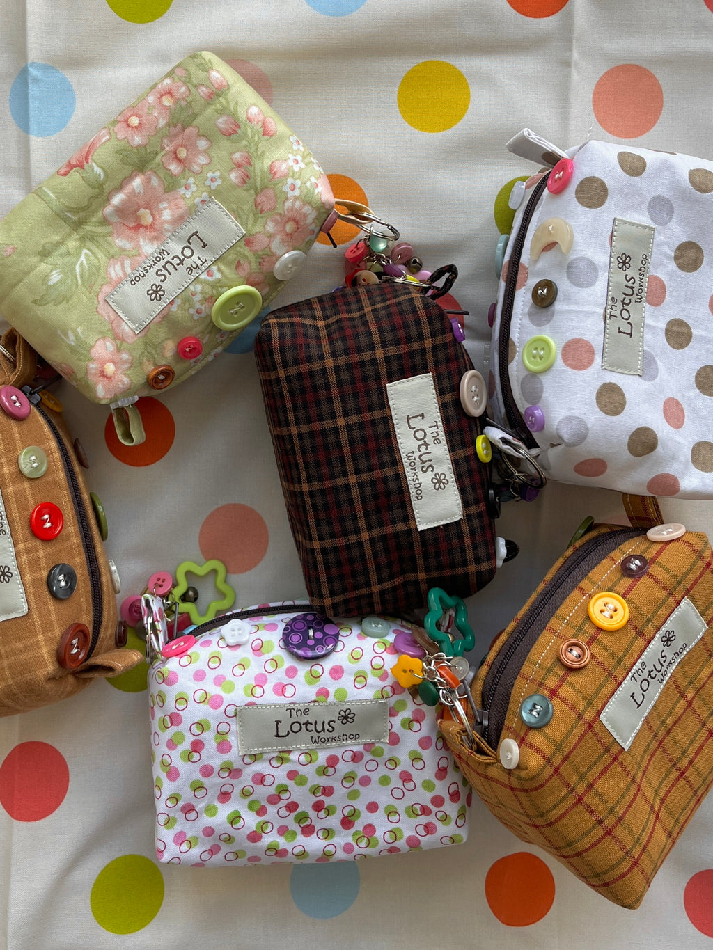 Mini Button Keychain Pouches