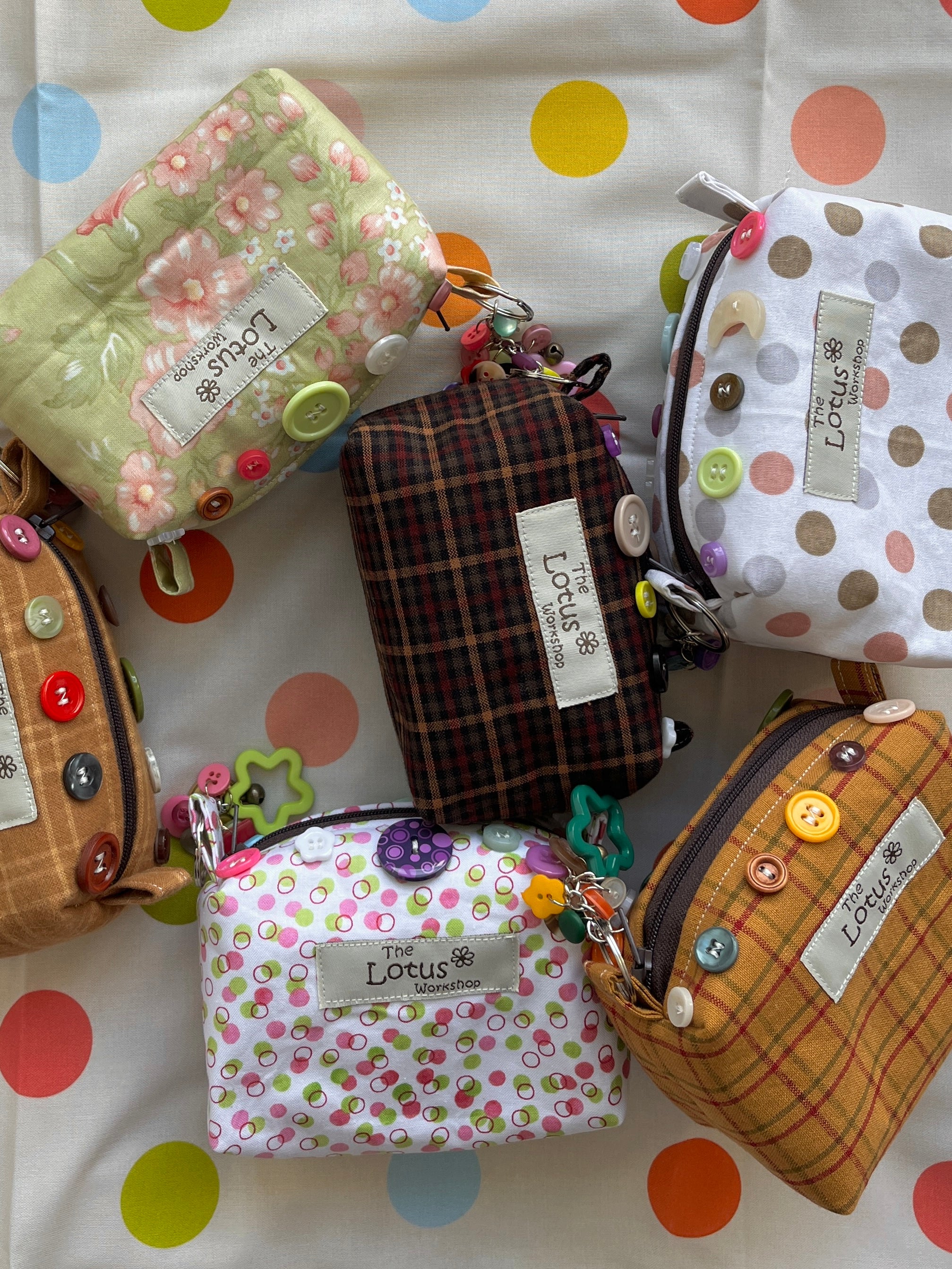 Mini Button Keychain Pouches