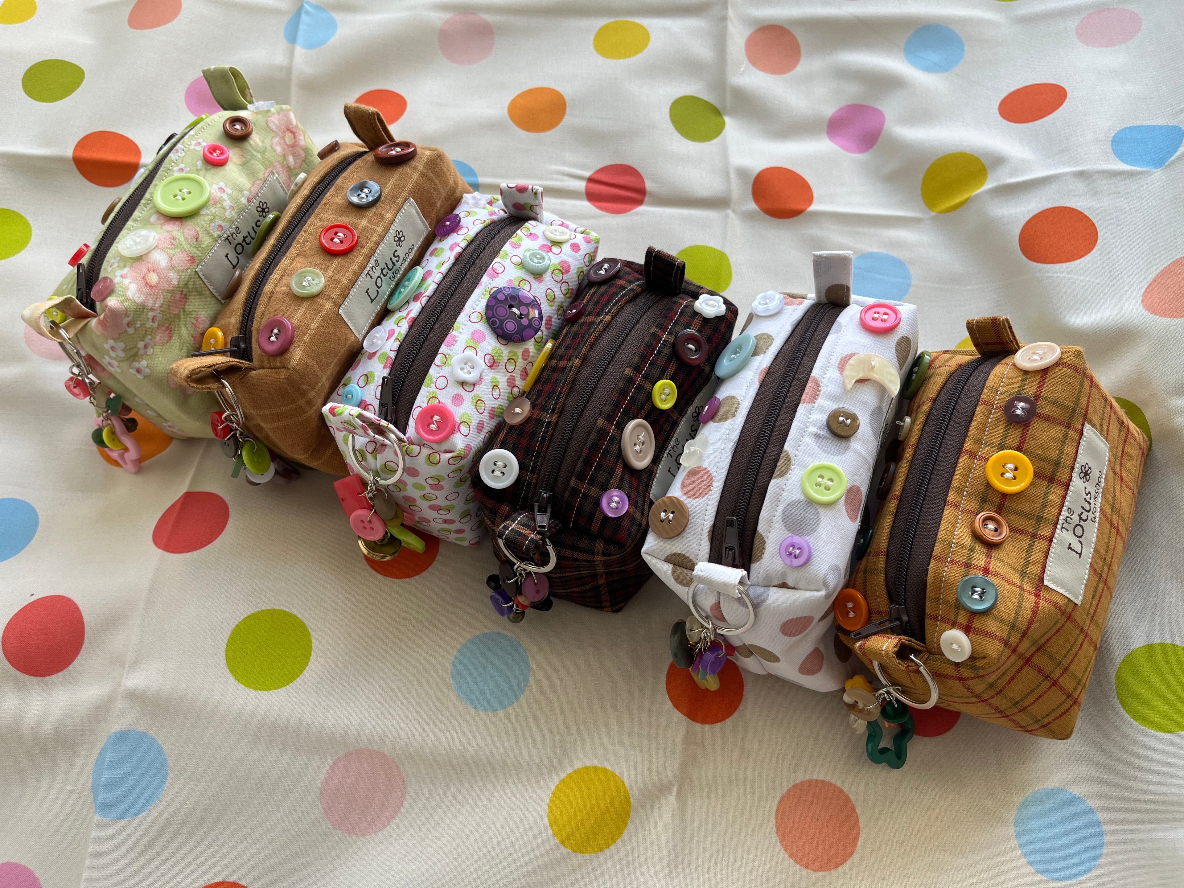 Mini Button Keychain Pouches